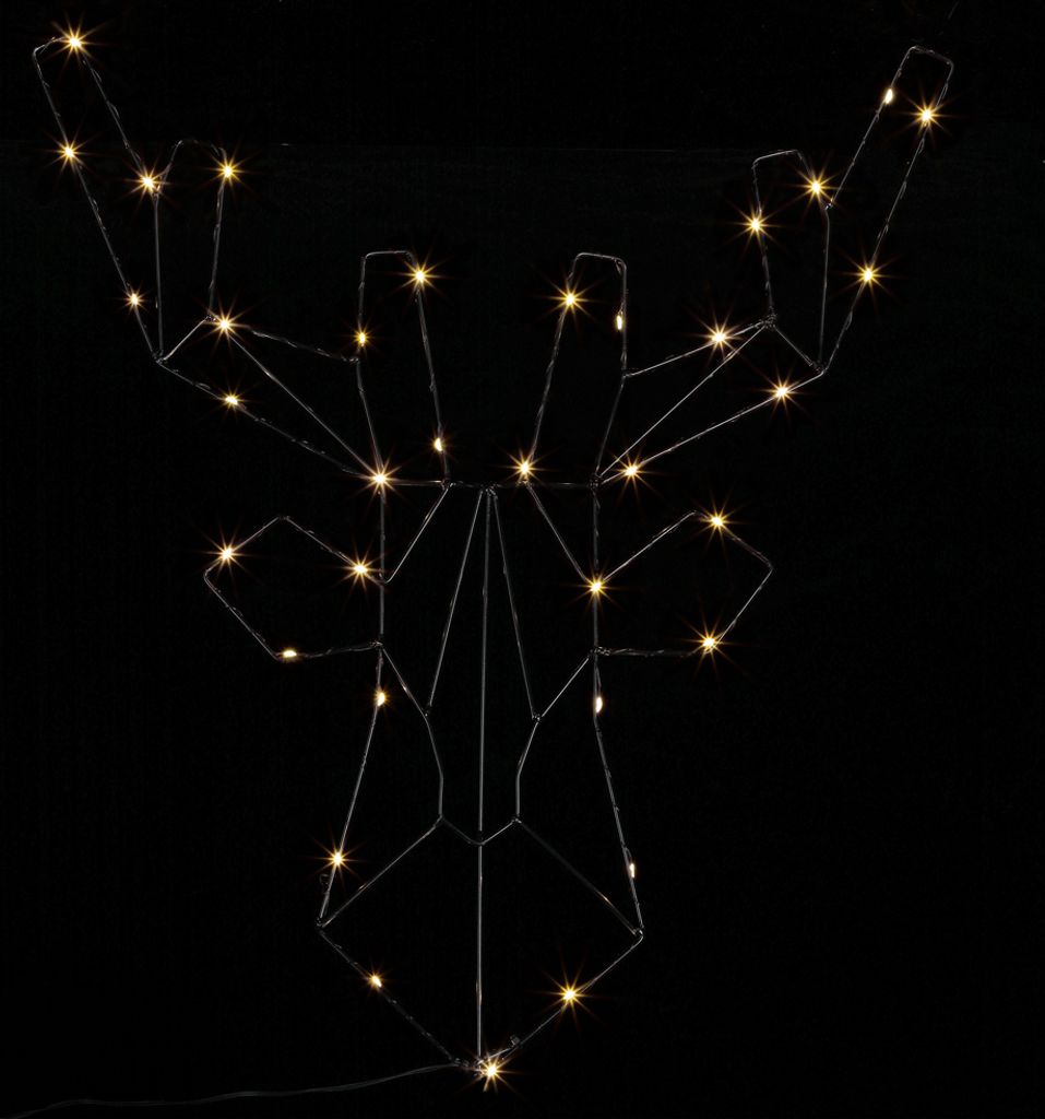 CASARIA LED Rentier Beleuchtet Innen & Außen Batterie Hängend Timer Hirsch Weihnachten Fensterdeko Deko Weihnachtsbeleuchtung Weihnachtsdeko Fe...