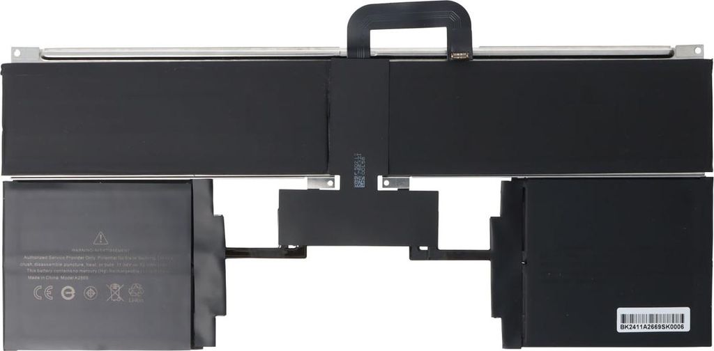 Avizar, Ersatzakku für MacBook Air 13" M2 A2681 Li-Polymer 11,54V 4500mAh, Schwarz