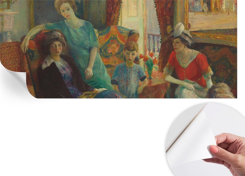 Selbstklebende Wandtapete - Dekorative Tapete für Wohnzimmer - Klebefolie für Wandbilder - Tapetenfolie für Wanddekoration - 208x146 cm - Klassi...