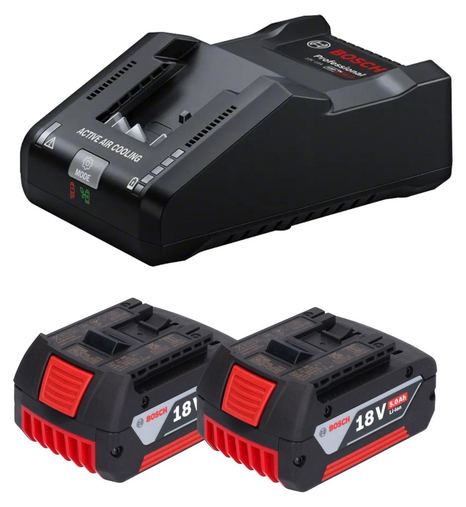 Bosch Starter Set 2x GBA 18 V / 5 Ah / 5000 mAh Batteria Immagine del prodotto 