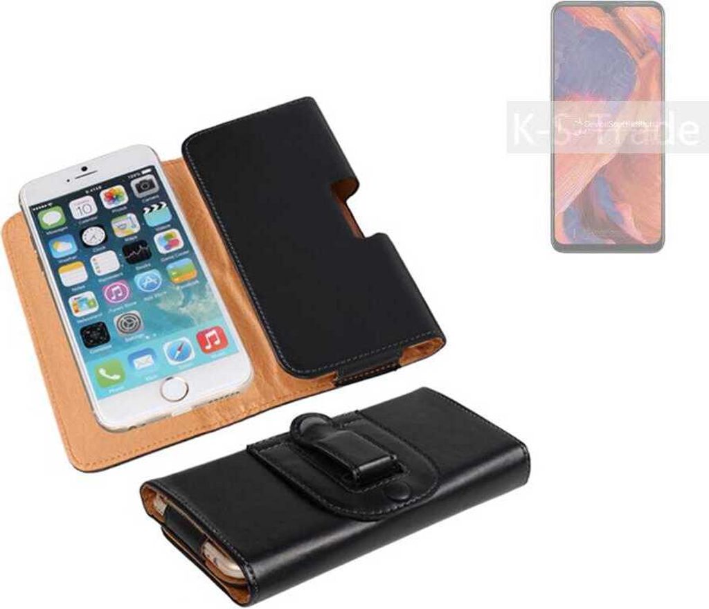 K-S-Trade Schützhülle Handyhülle kompatibel mit Nokia 3.4 Holster Gürtel Tasche Schutzhülle Handy-Tasche Smartphone Case Seitentasche schwarz 1x