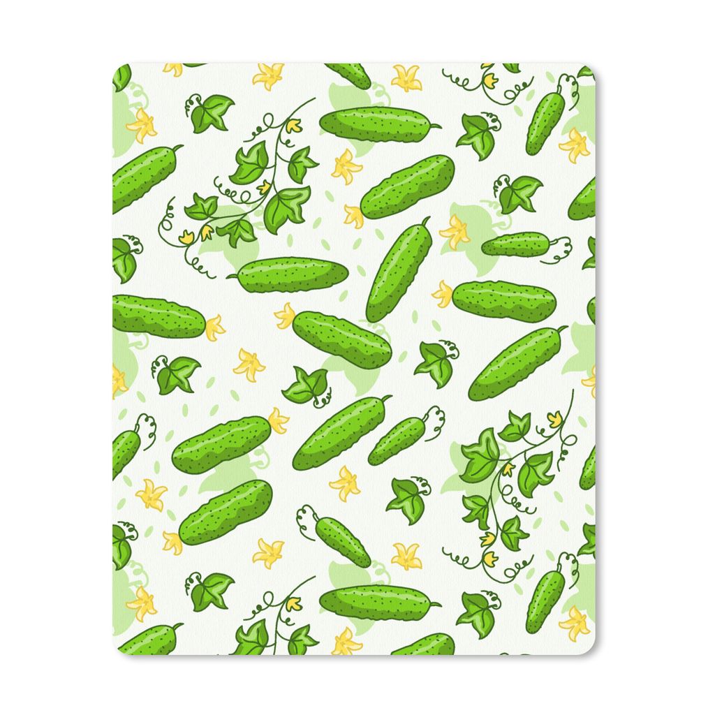MuchoWow Mauspad Mousepad Gurke - Gemüse - Muster 19x23 cm - Mousepads - Maus Mat - Pad - Mausunterlage - Mauspads - Spielen