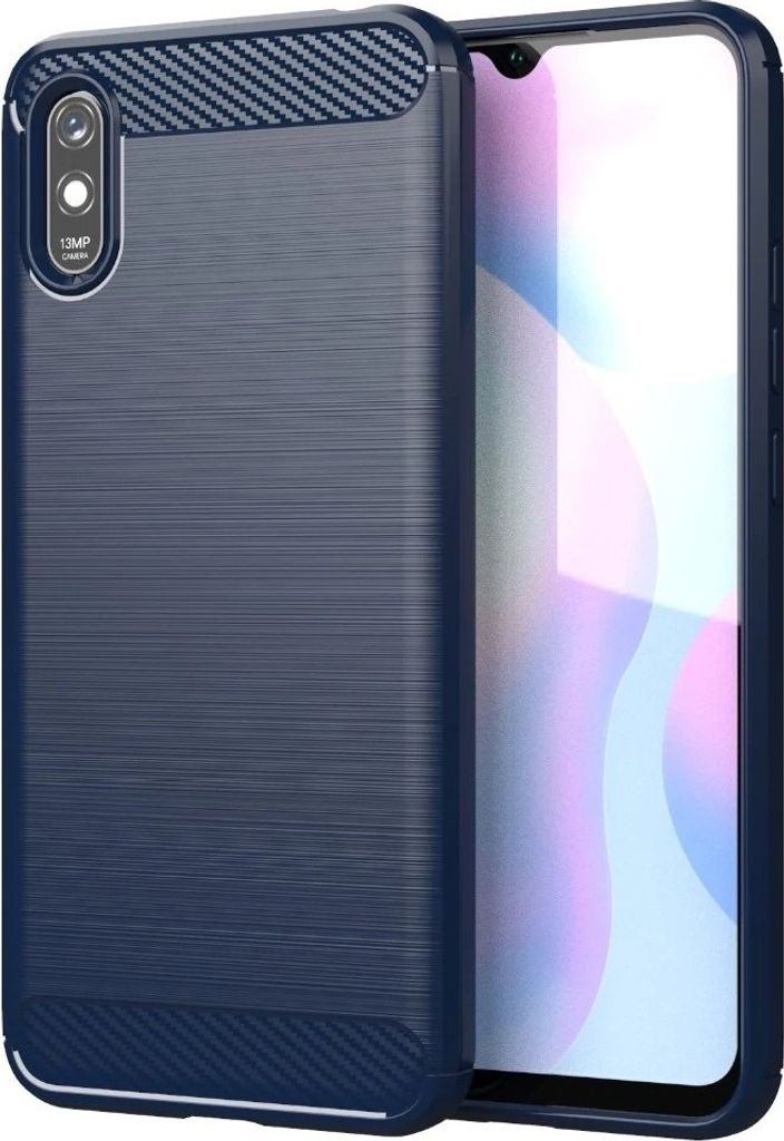 Carbon Bush TPU Hülle für Xiaomi Redmi 9A - Ultraleicht & Flexibel in Blau KP9440