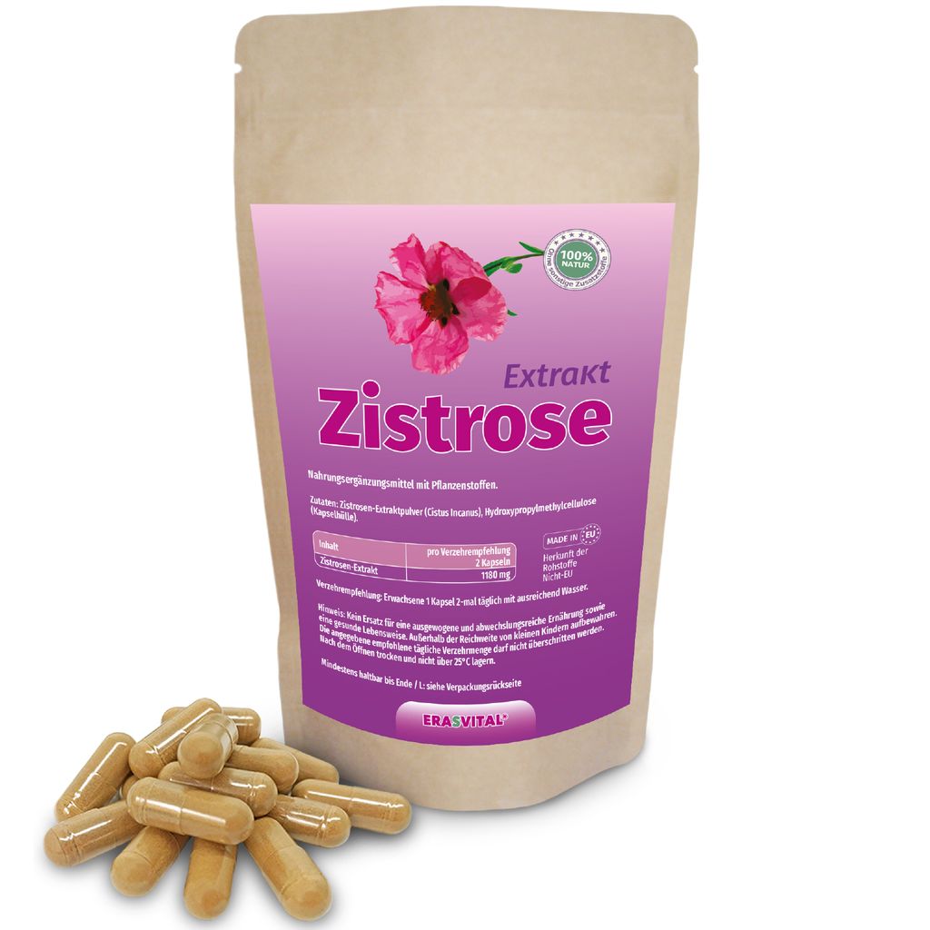 Zistrose-Extrakt 40% Polyphenolen, 360 Kapseln