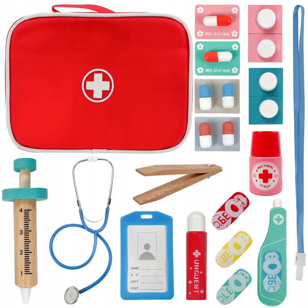 Juego del Pequeño Doctor de madera: Botiquín médico // 3527 Imagen del producto 