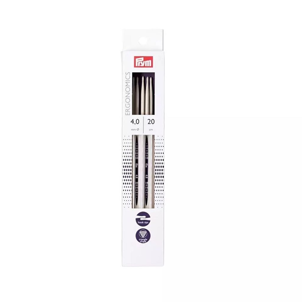 Prym Ergonomics Strumpfstricknadeln 5er Set 20 cm Stricknadeln Sockenstricken Stärke 4