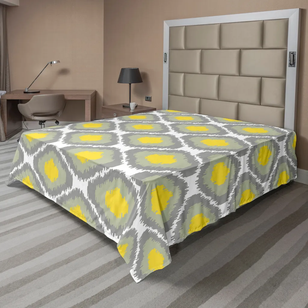 Lenzuolo Superiore Decorativo Ikat ABAKUHAUS 244x205cm - Arredo Letto