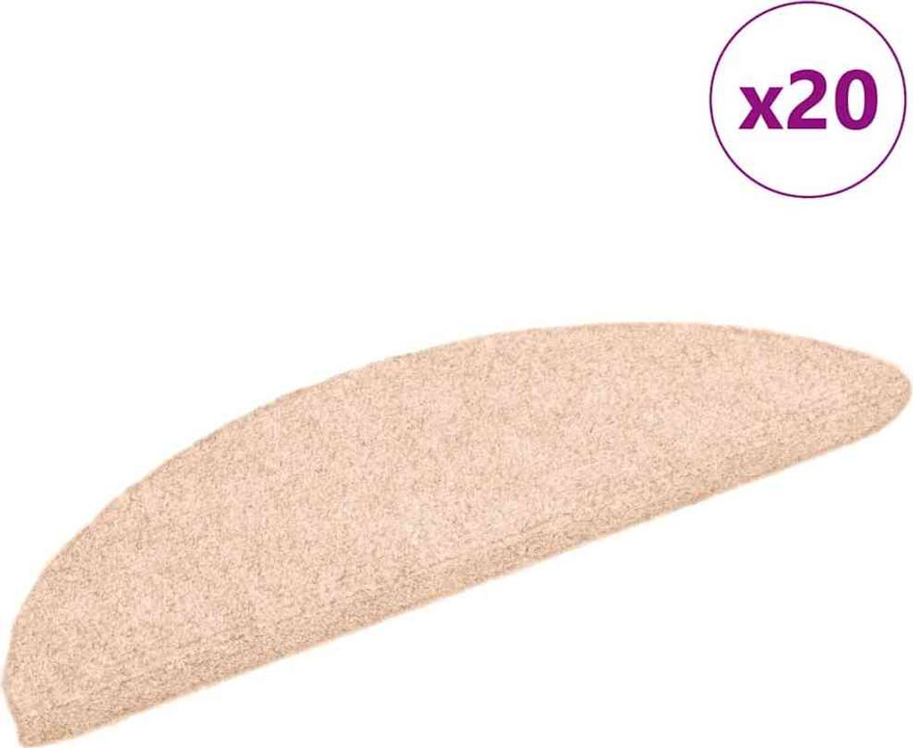 Stufenmatten Selbstklebend 20 Stk. 56x17x3 cm Hellbraun Halbrund