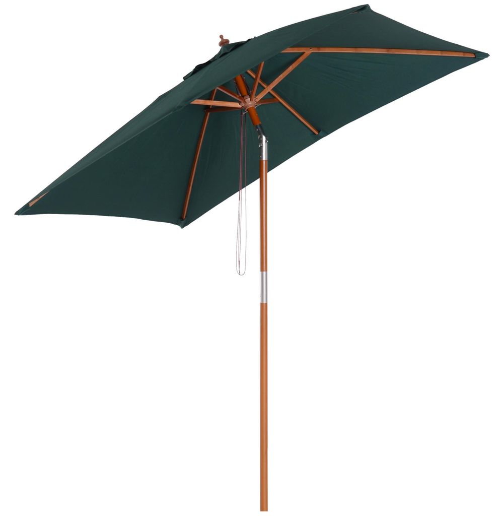 Sonnenschirm 200 x 150 x 235 cm Knickbarer Gartenschirm 3-stufig einstellbar rechteckig Strandschirm wasserabweisend und UV-best?ndig fš¹r Strand...