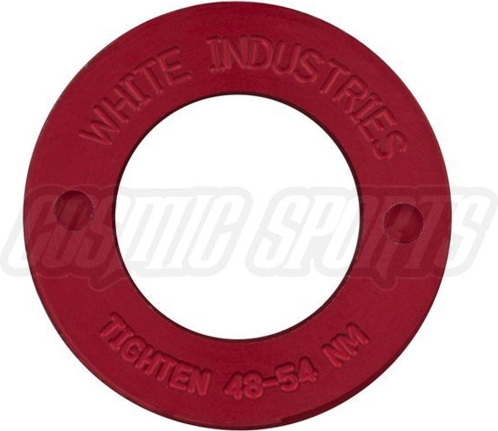 White Industries 4-Kant Extractor Caps, paar, red