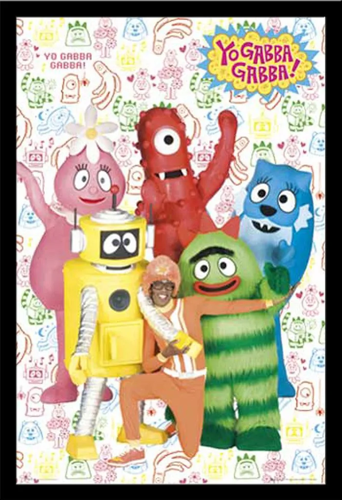 Cornice Shinsuke Maxi MDF per Poster Yo Gabba Gabba - Nero Opaco