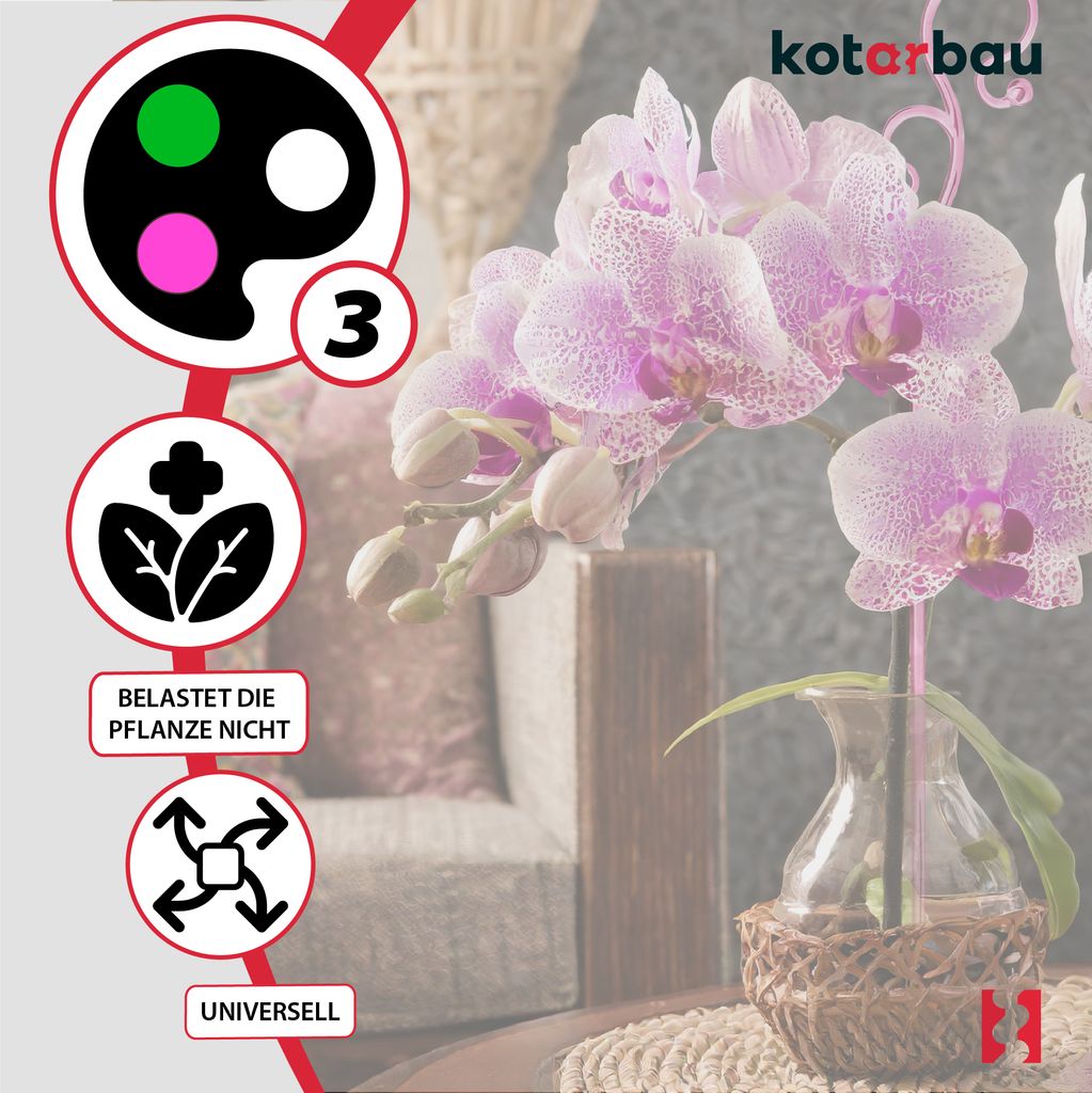 KOTARBAU Blumentopf 4er Set - Weiße Pflanzkübel Ø17cm X 15cm Aus Kunststoff