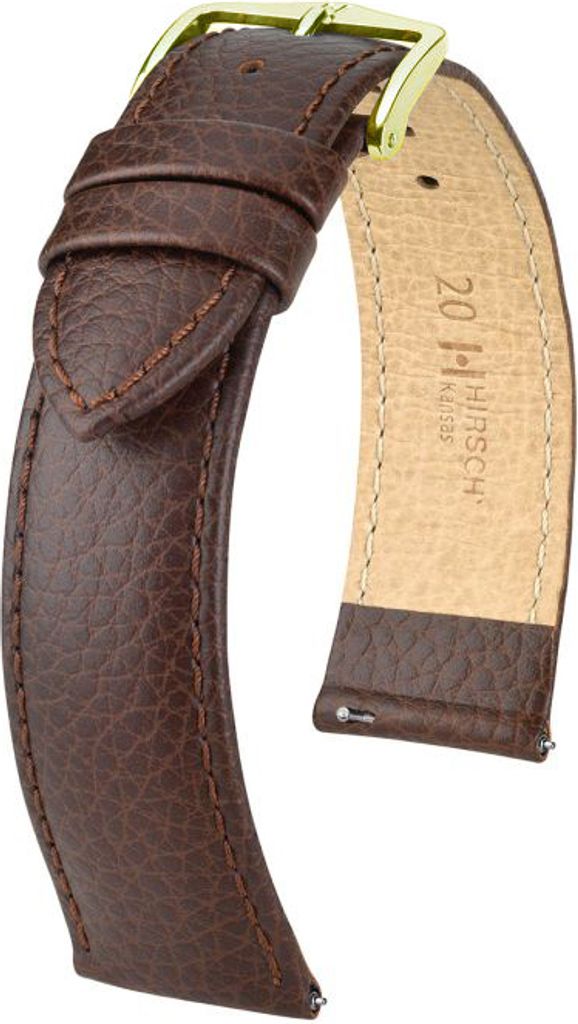 Hirsch Uhrenarmband Kansas M braun 14 mm
