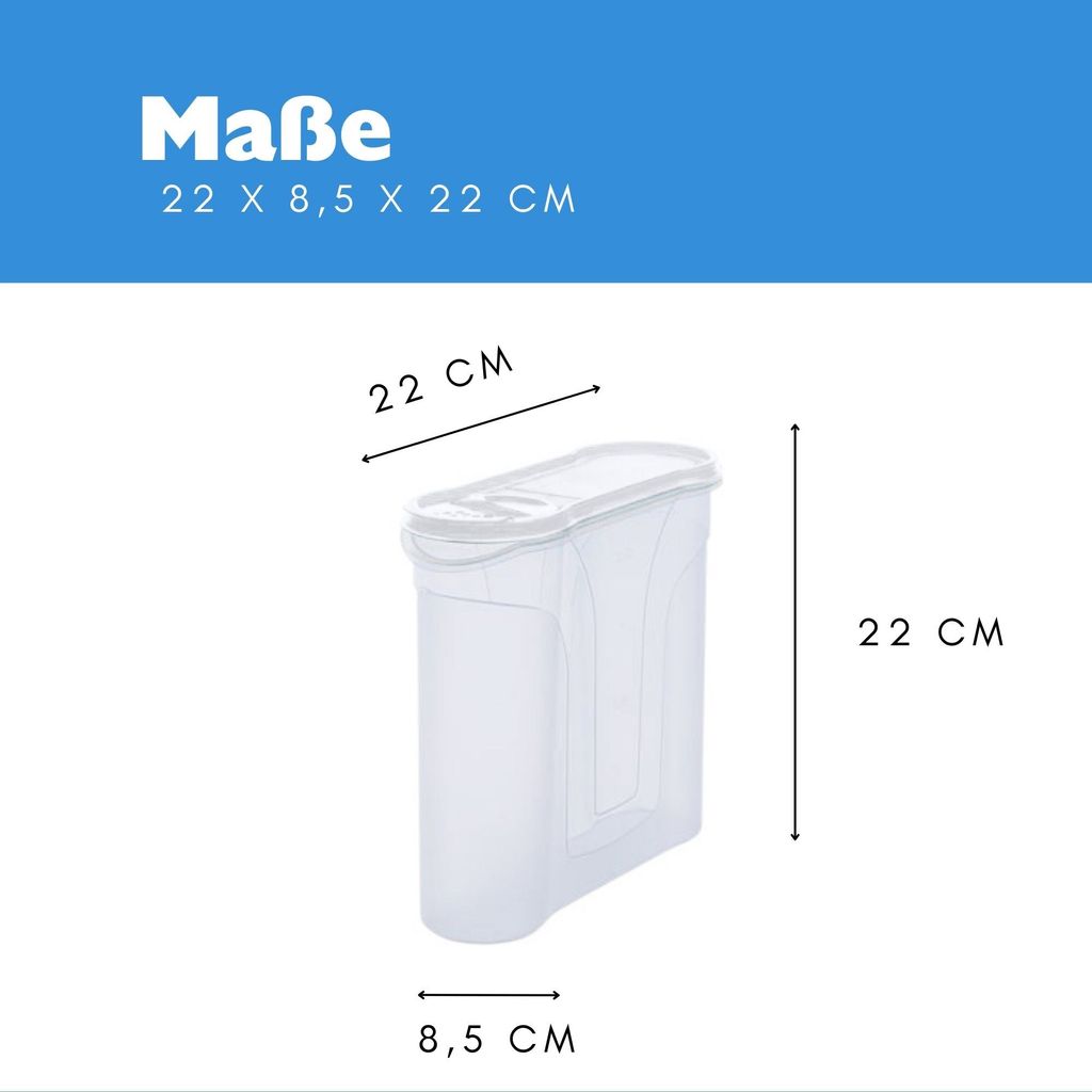 Novaliv Schüttdosen 12er Set - 1,3 Liter Vorratsdosen Mit Siebdeckel