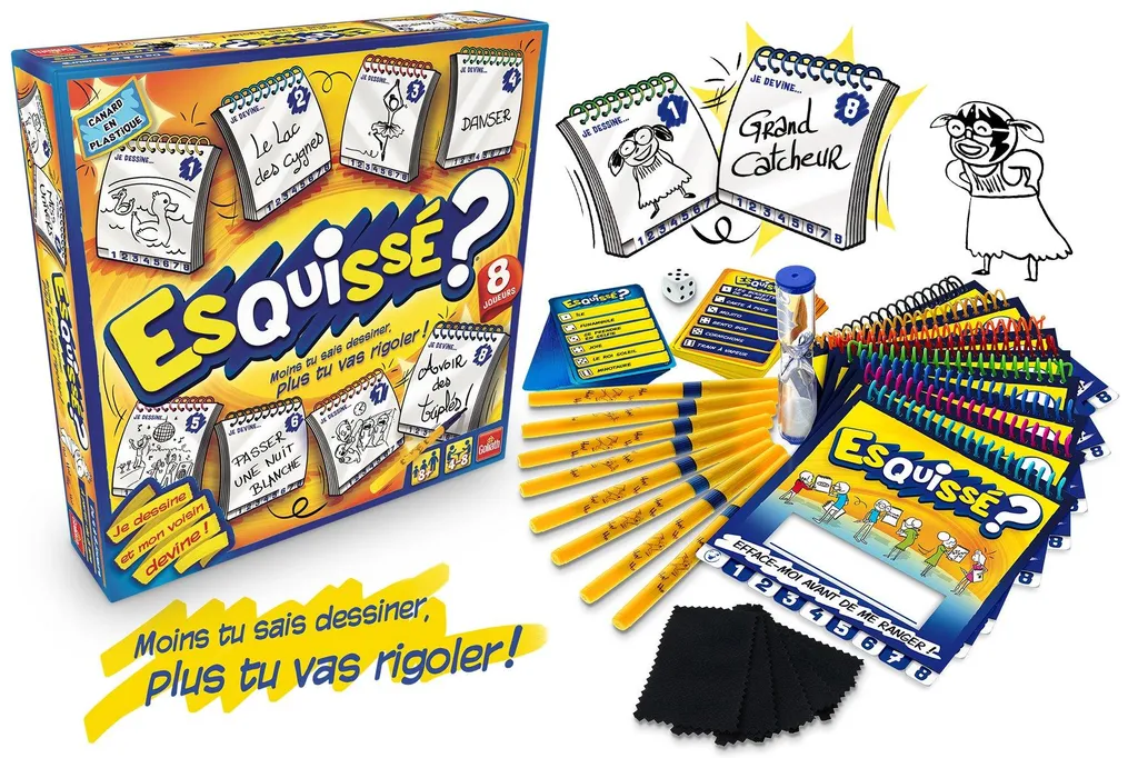 Esquissé Jeu Goliath avec Carnets Effaçables pour Dessins et Devinettes