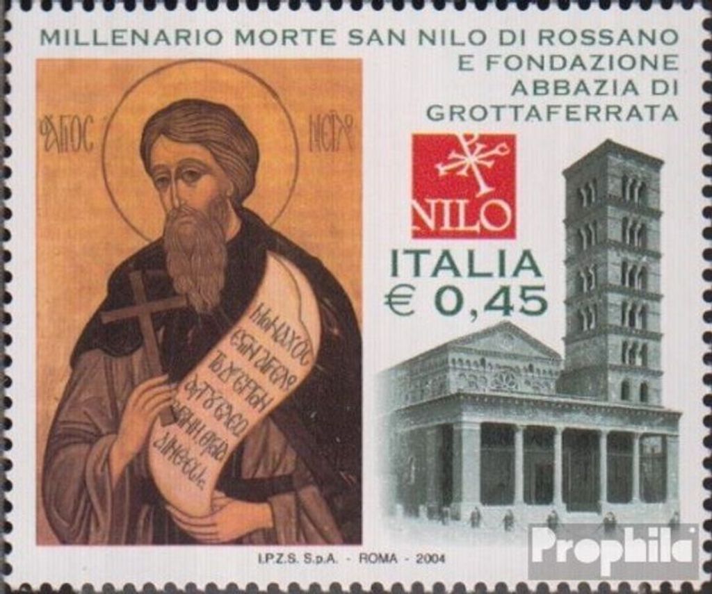 Briefmarken Italien 2004 Mi 2991 (kompl.Ausg.) postfrisch Heil.Nilus von Rossano