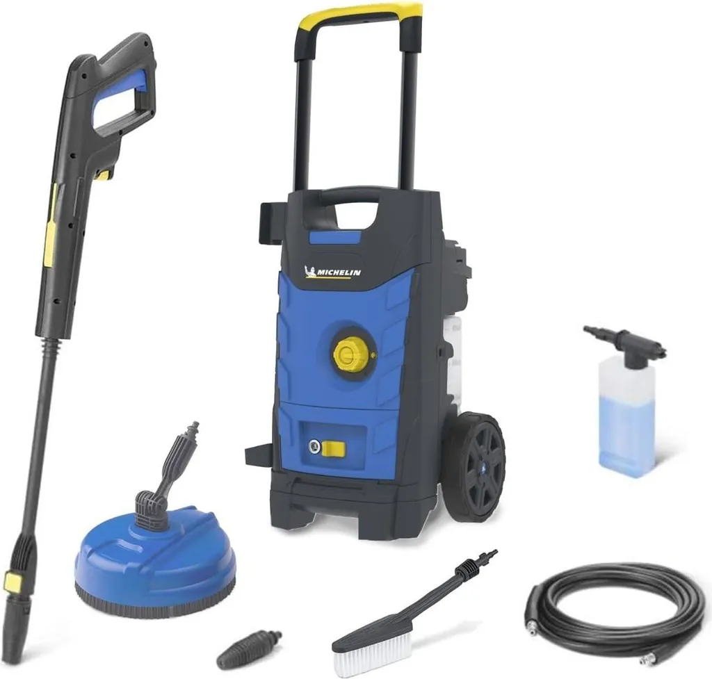 Nettoyeur Michelin 140 Bar 460 l/h avec Kit de Nettoyage de Sol Inclus