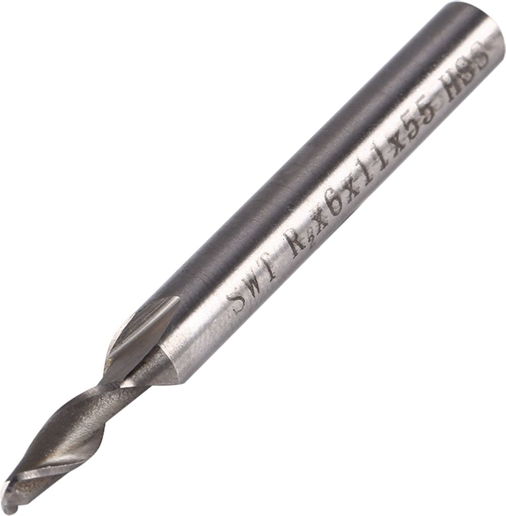 HSS 6mm Shank 2 Flute Ball Nose End Milling Lathe Cutter CNC Router Bit Tool HH