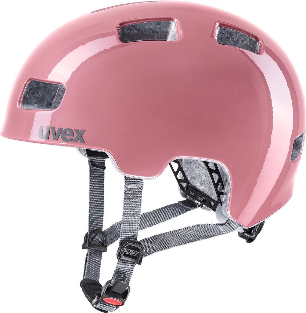 uvex hlmt 4 - Leichter Fahrradhelm für Kinder - individuelle Größenanpassung - waschbare Innenausstattung - rosé - Grey - 55-58 cm