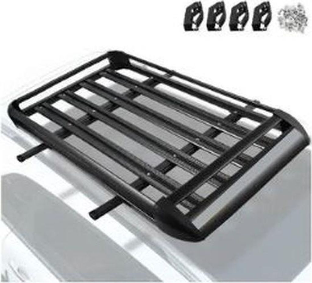 MensStore Dachgepäckträger - Dachgepäckträger - Universal Auto Dachgepäckträger - Belastbar bis 100 KG - L127 x B90 x H14 CM - Aluminium - Sc...