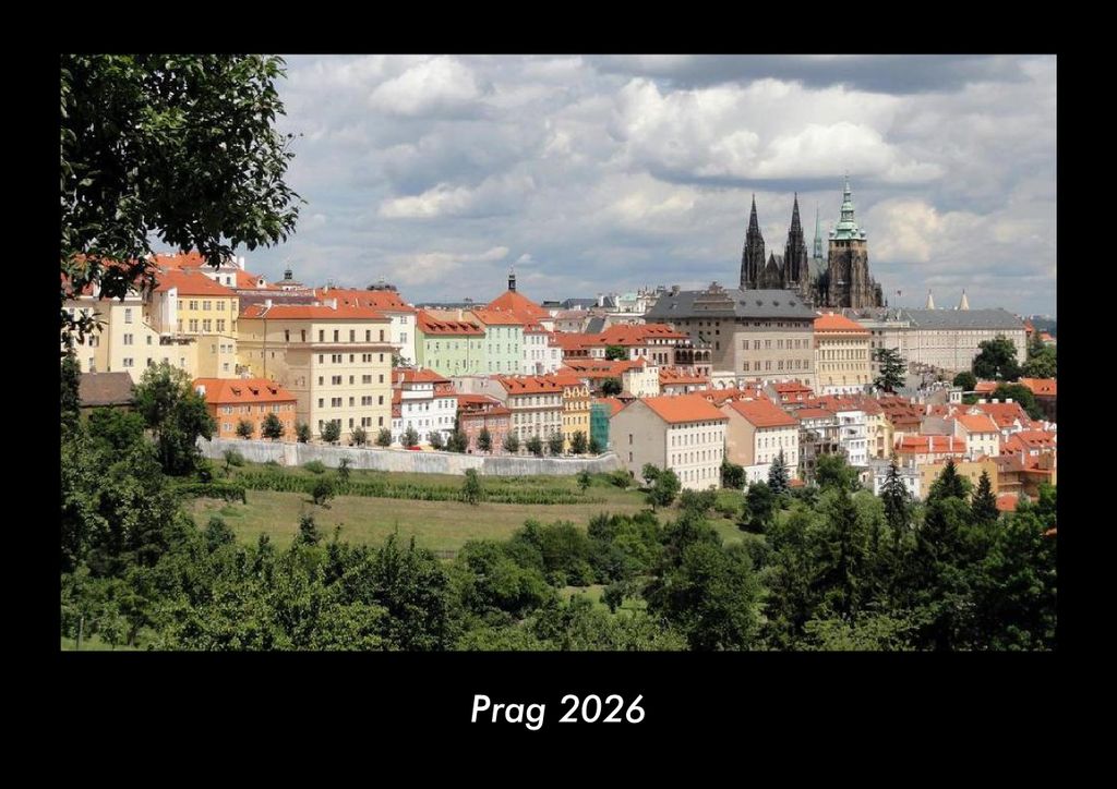 Prag 2026 Fotokalender - Querformat DIN A3, Monatskalender mit Bild-Motiven aus Orten und Städten, Ländern und Kontinenten