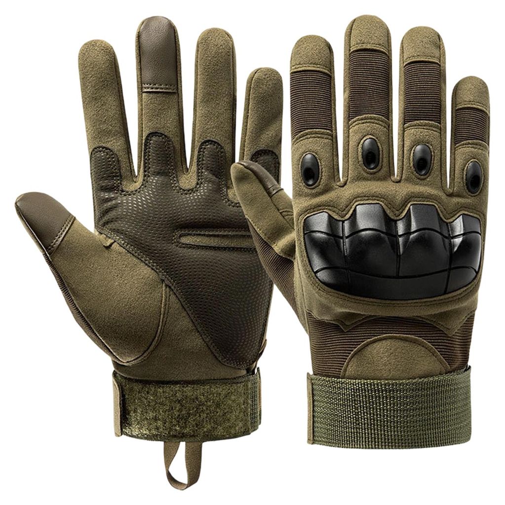 1 Paar Outdoor-Handschuhe, Touchscreen-kompatibel, Vollfingerhandschuhe mit weichem Knöchelschutz, rutschfestem Griff, Motorradhandschuhe