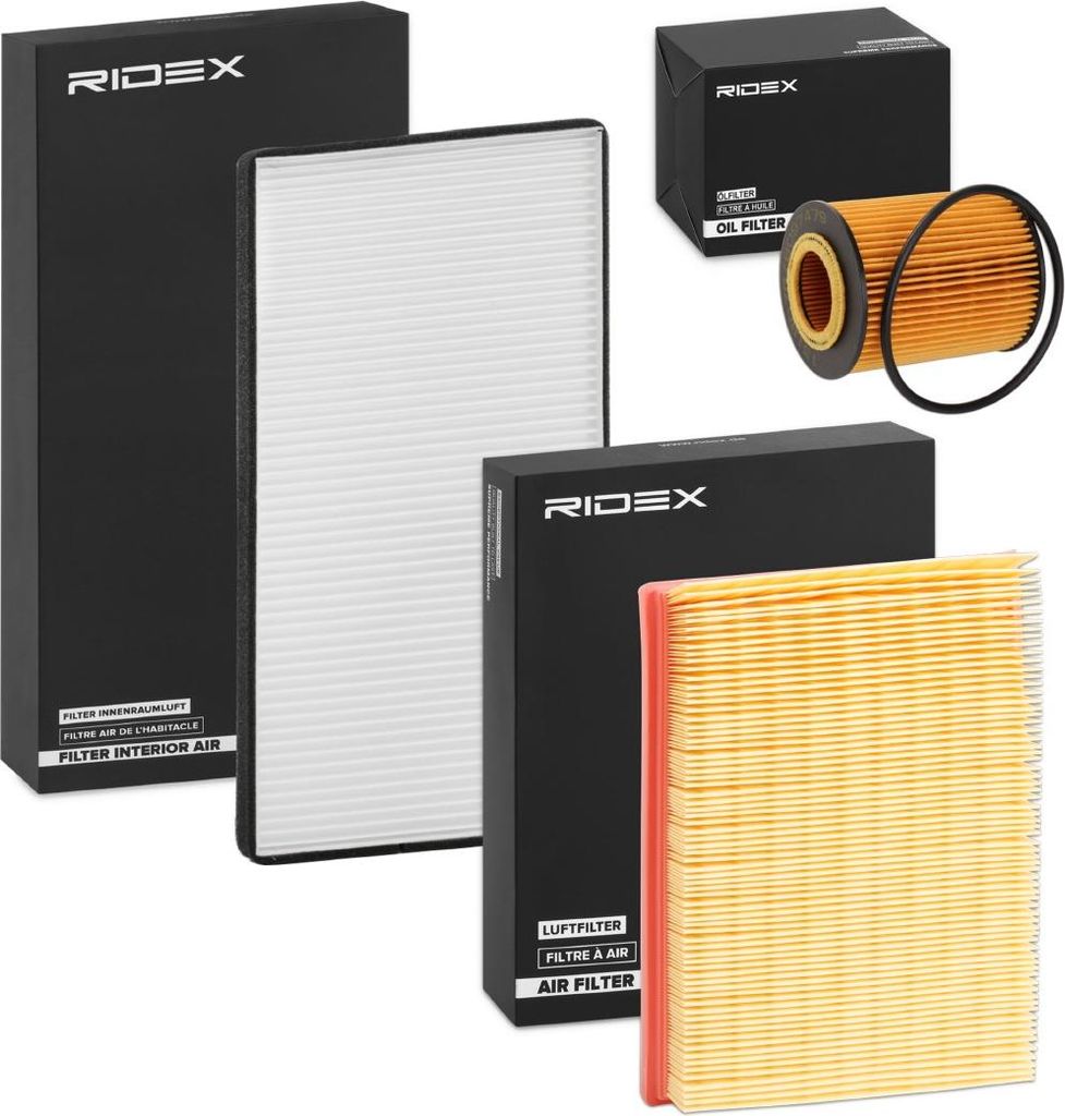 RIDEX Filterset Inspektionspaket Filtersatz für OPEL Corsa B Schrägheck (S93) Corsa B Caravan (S93) für CHEVROLET Corsa B Limousine für VAUXHALL