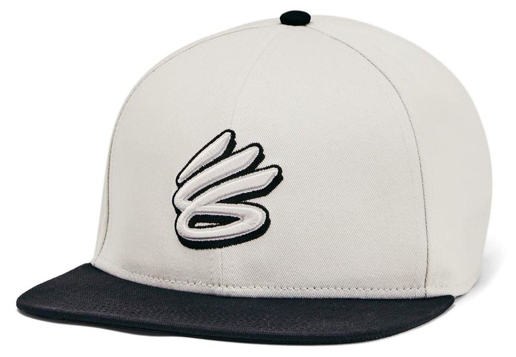 Under Armour - "Curry" Snapback Mütze für Herren, Flacher Schirm, Baumwolle GT14575 (Einheitsgröße) (Weiß)