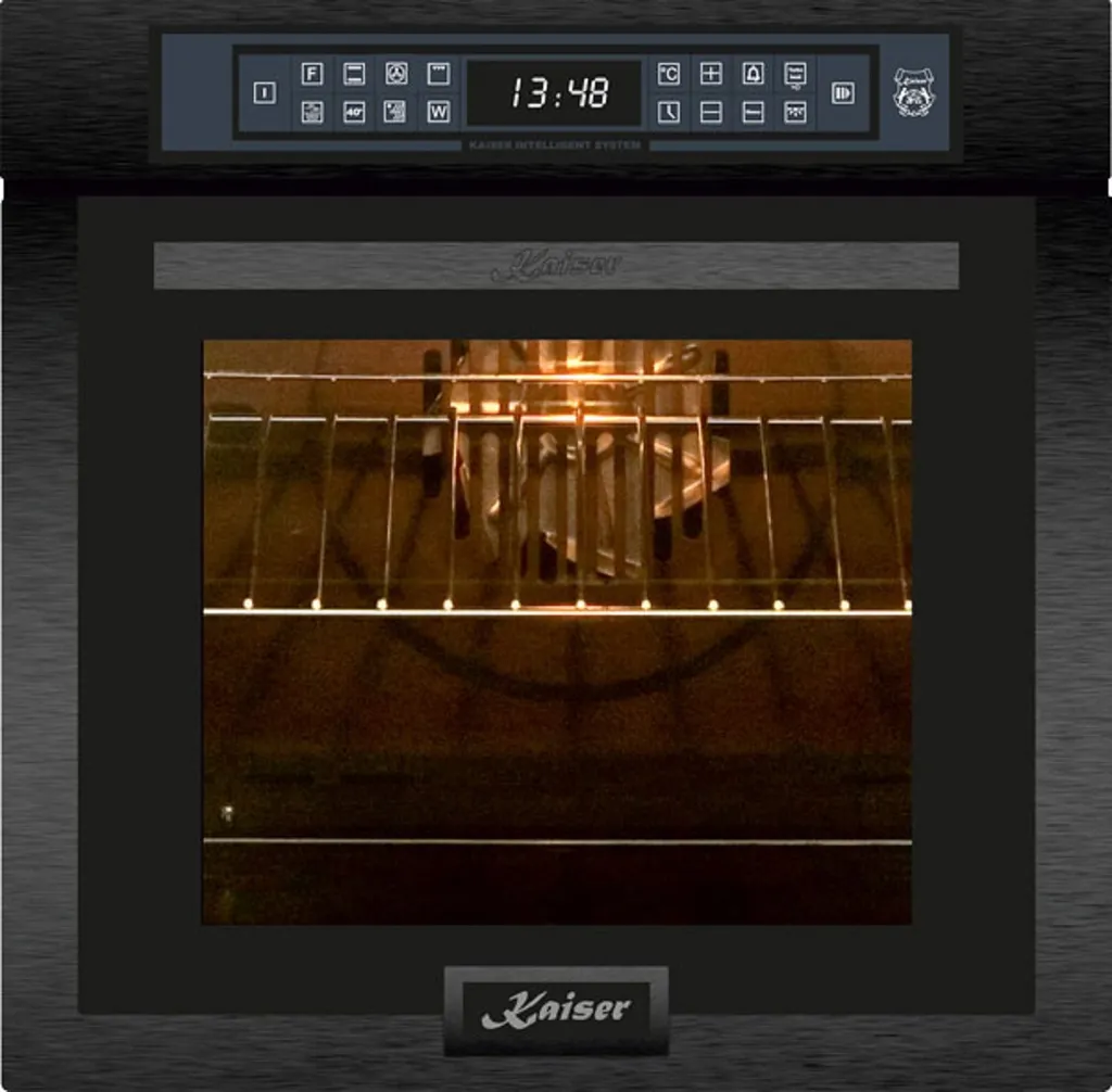 Kaiser EH 6306 RS Schwarzes Stahl EinbauBackofen 79L 15 Fkt.