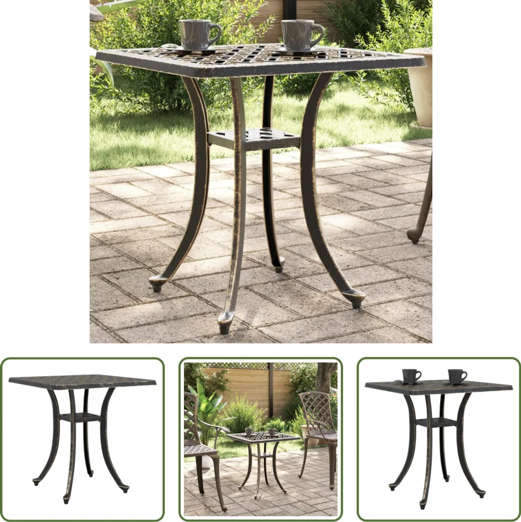 Tavolo da Giardino Bronzo 53x53 - Il Tuo Angolo di Relax