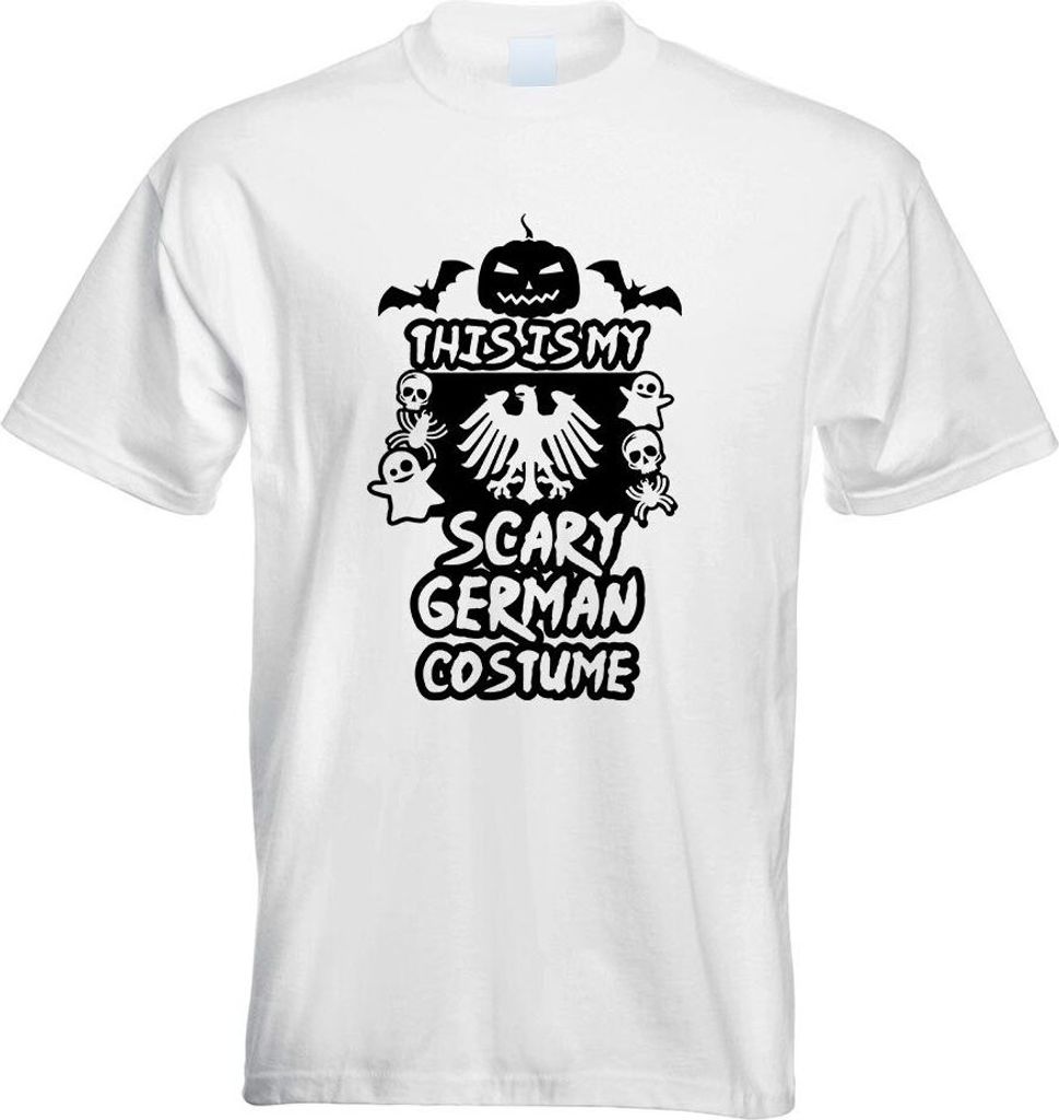 Kiwistar - T-Shirt - Weiss - My Scary German Costume Motiv Bedruckt Funshirt Design Print - mit Motiv Bedruckt - Funshirt Design - Sport - Freizeit...
