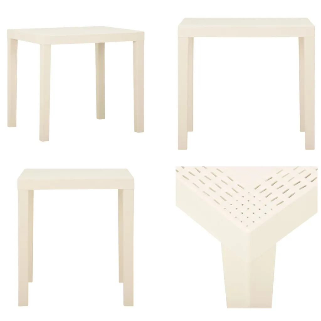 Tavolo Bianco vidaXL da Esterno 79x65x72 cm | Ideale per Famiglia