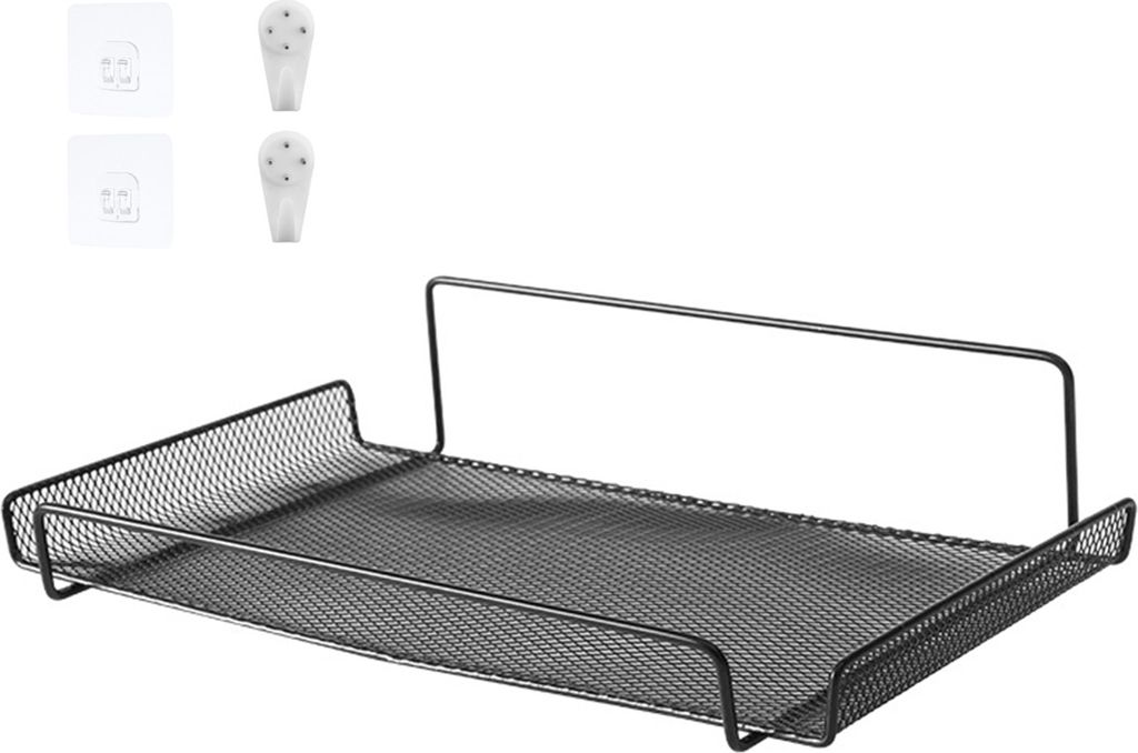 Set Lagerregal zur Wandmontage, stanzfrei, platzsparend, für die Wohnzimmerwand, WLAN-Router, Set-Top-Box, Organizer-Rack für den täglichen Gebr...