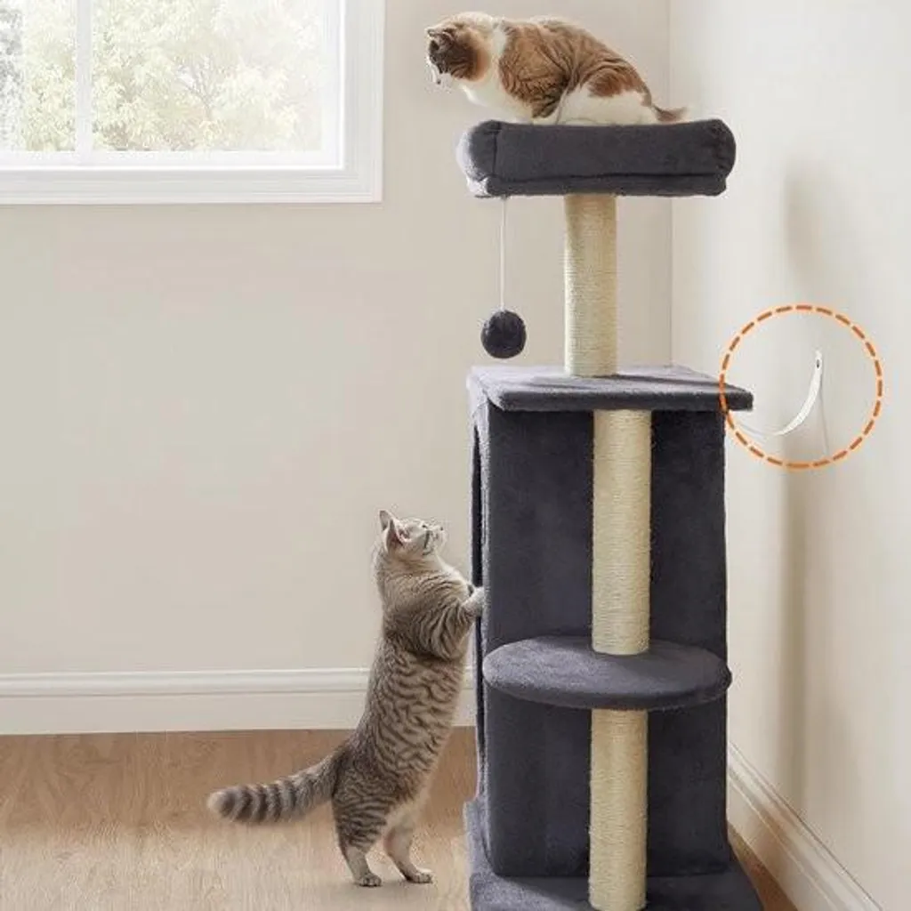 Arbre à chat robuste en sisal naturel - Maison de jeu XL multi-activités - 3