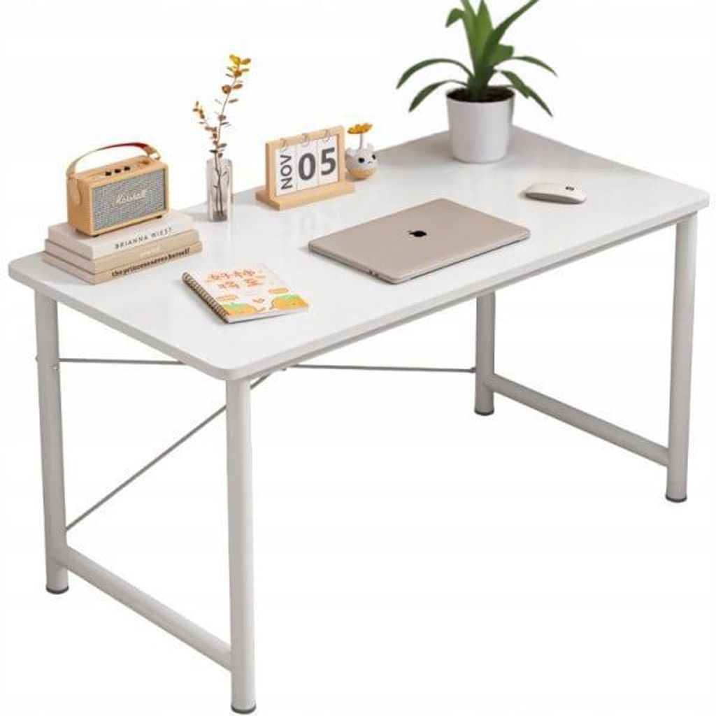 Biely počítačový stôl pre mládež, moderný loft, 100 cm Obrázok produktu 