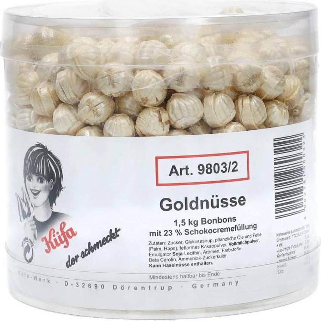 Küfa Goldnüsse mit Schoko-Füllung 1,5 kg / Bonbons Produktbild 
