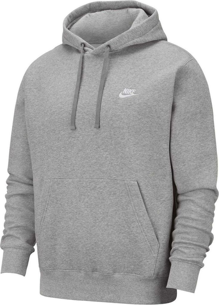 Nike - "Sportswear Club" Kapuzenpullover für Herren/Damen Uni BC7099 (M) (Dunkelgrau/Mattiertes Silber/Weiß)