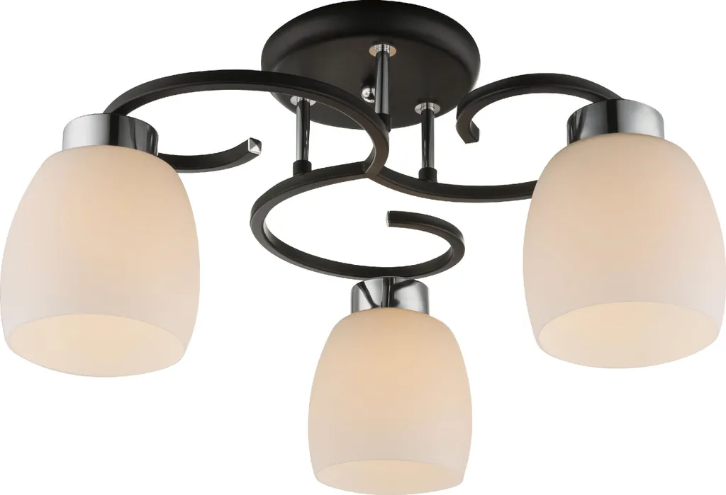 Plafonnier Industriel Noir 3x E27 pour Éclairer une Cuisine ou Bureau