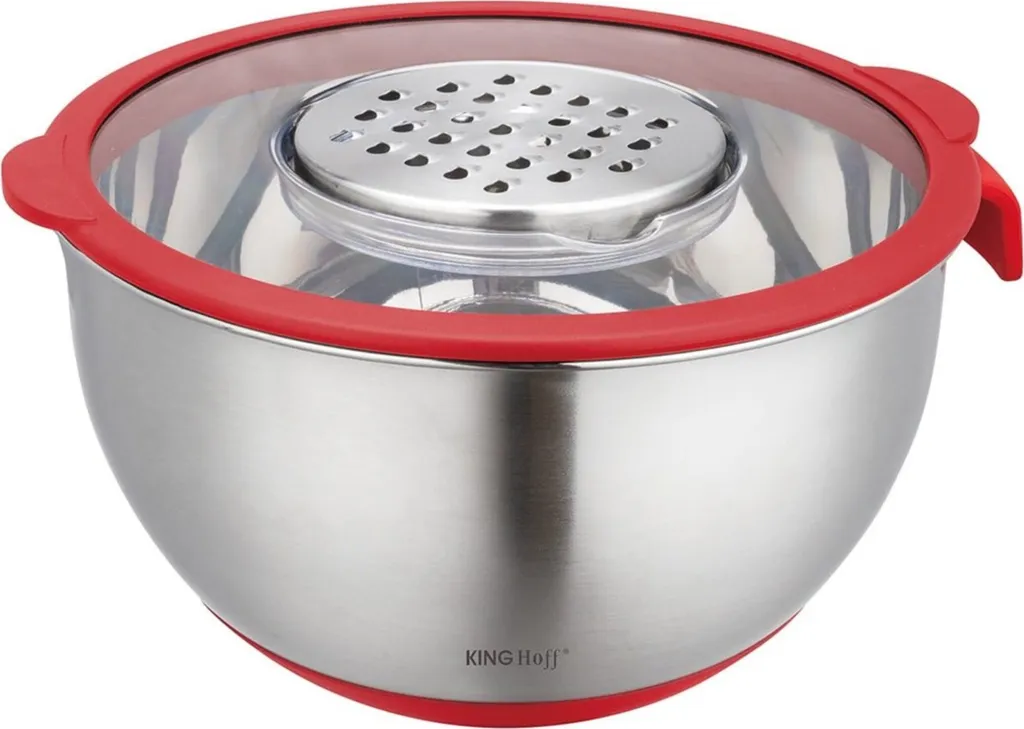 Ciotola Kinghoff KH1889 24cm 5L - Acciaio Inox e Grattugia Integrata