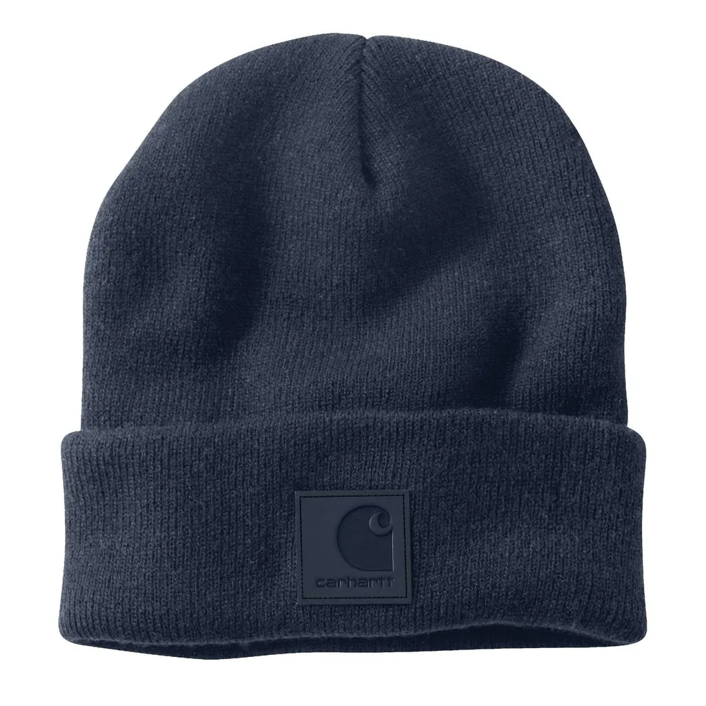 Berretto Carhartt 101070 Navy Blu - Edizione Black Label con Logo Tonal