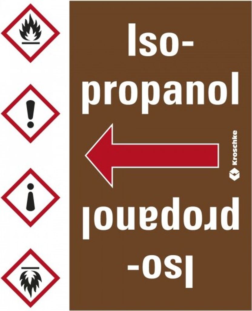 Dreifke Rohrleitungsband Isopropanol, praxisbewährt, ab Ø 50mm, braun/weiß, ...