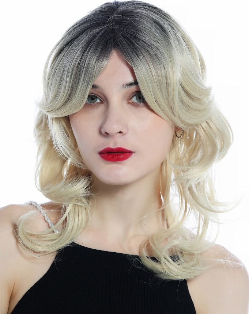 WIG ME UP Perücke wild gewellt schulterlang Hellblond Produktbild 