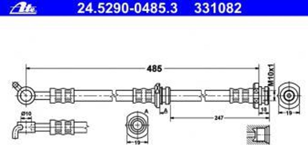 ATE Bremsschlauch 24.5290-0485.3
