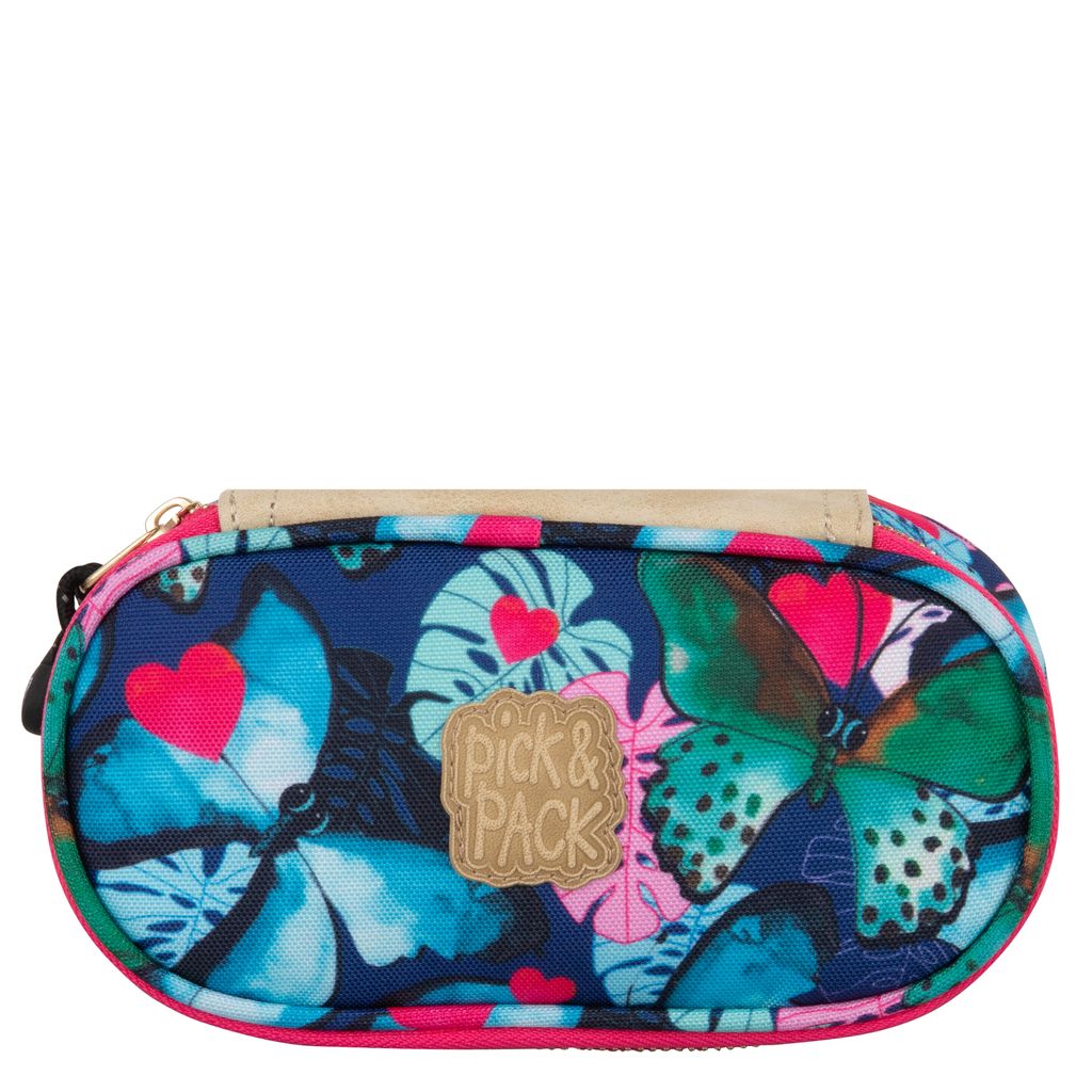 Pick & Pack Beautiful Butterfly Pencil Case Navy