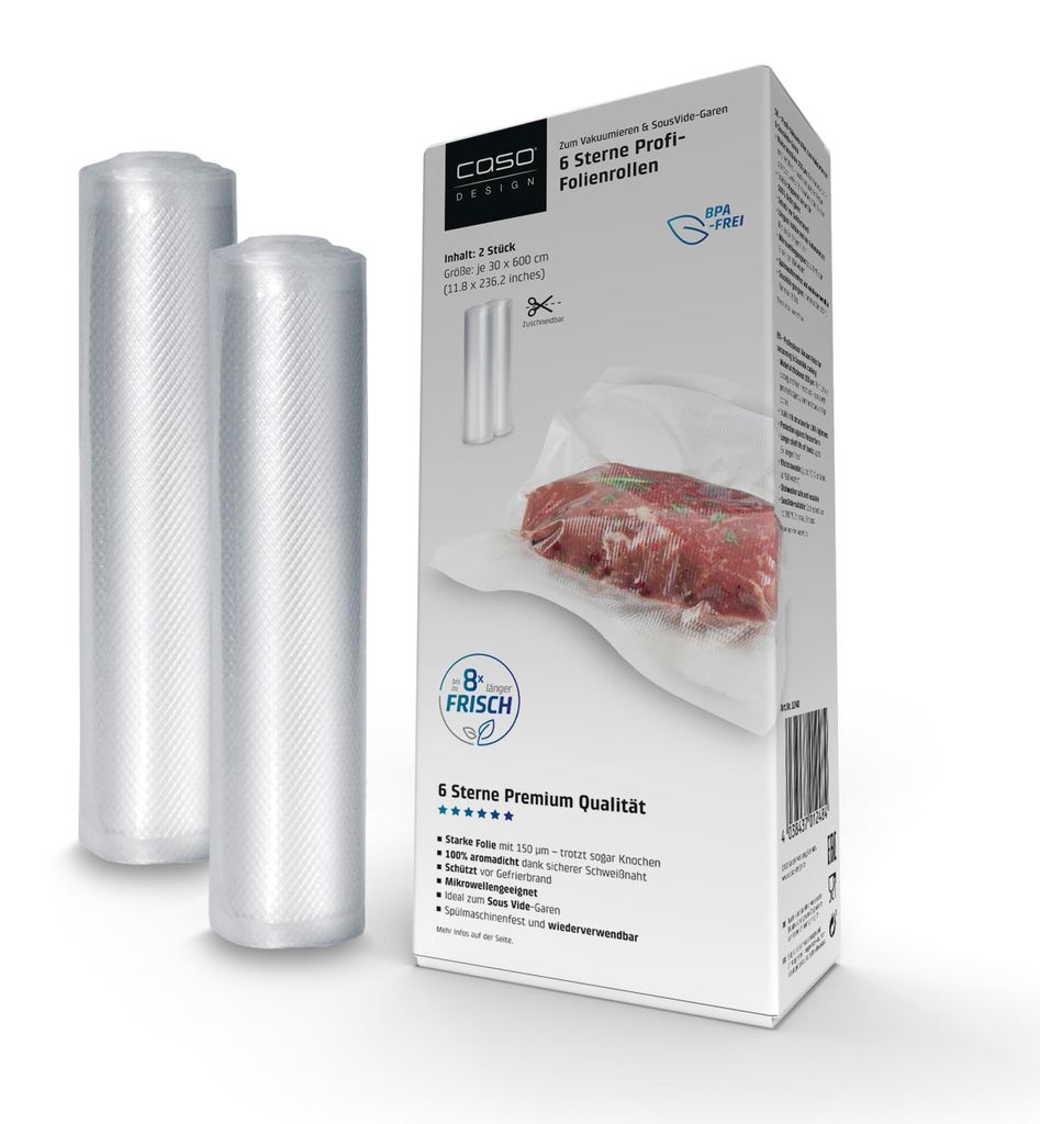 CASO 6 Sterne Profi-Folienrollen 30x600 cm, 2 Rollen, Produktbild 