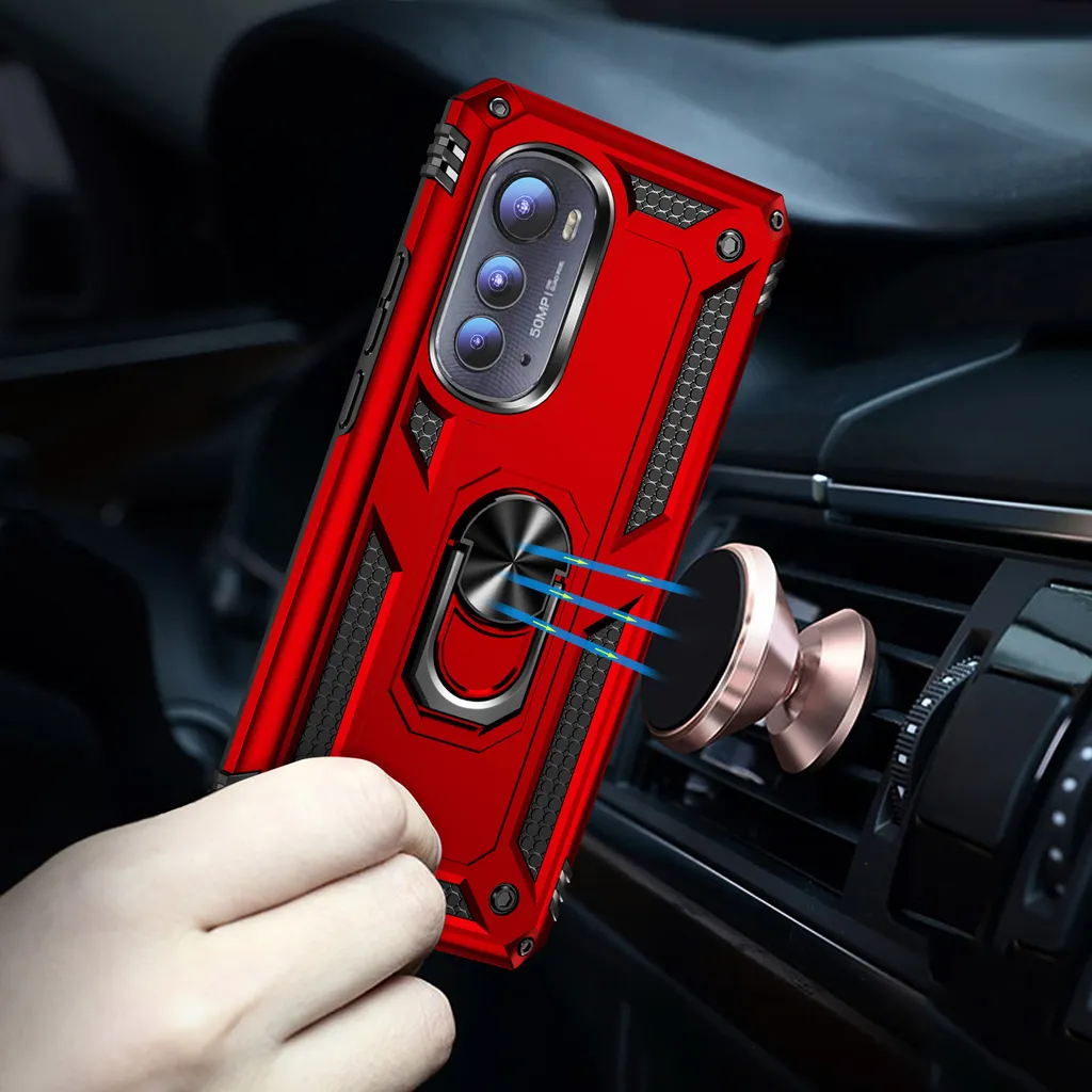 Custodia In PU Per Motorola Smart Tag – 2 Pezzi Rossi Con Portachiavi E Protezione Anti-smarrimento