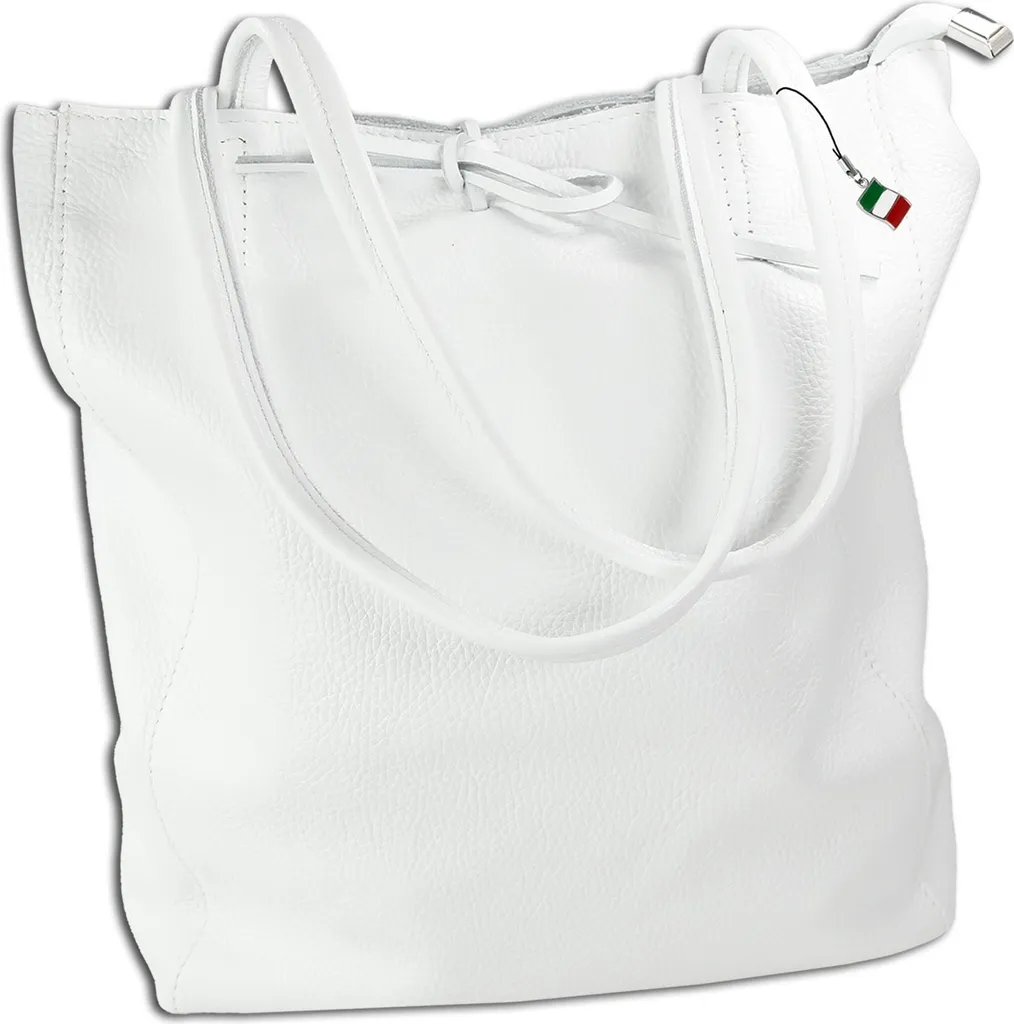 Must-Have Borsa Shopper Florence Bianco OTM107W Pelle Italiana - 1