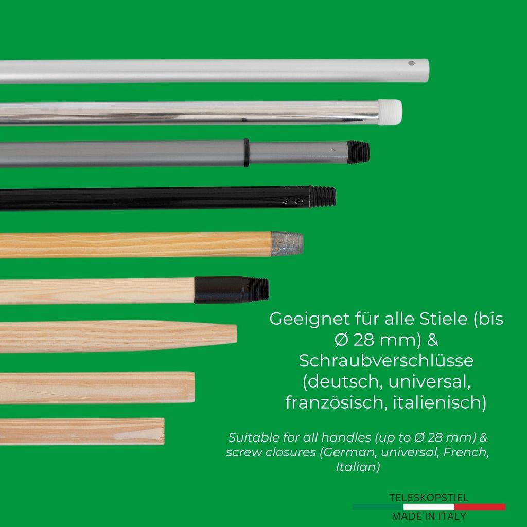 Novaliv 2x bezem met steel, stabiel, ROSSHAAR MIX. Bezems Productafbeelding 