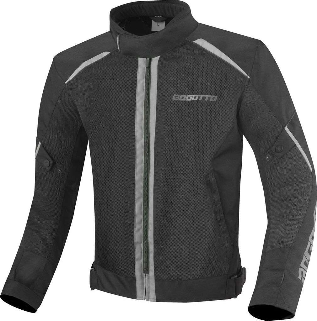 Bogotto Blaze-Air Motorrad Textiljacke, schwarz/grau, XS