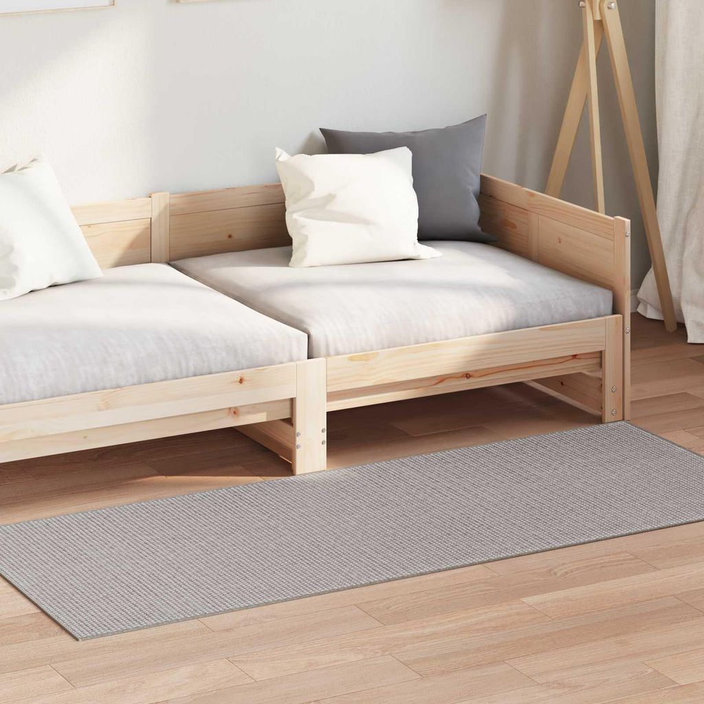 HOMMIE Teppich Wohnzimmer Schlafzimmer - Modern Stil - Bereichsteppiche - Rechtwinklig Creme und Taupe 200x80cm Promotion301170 - Designerteppiche